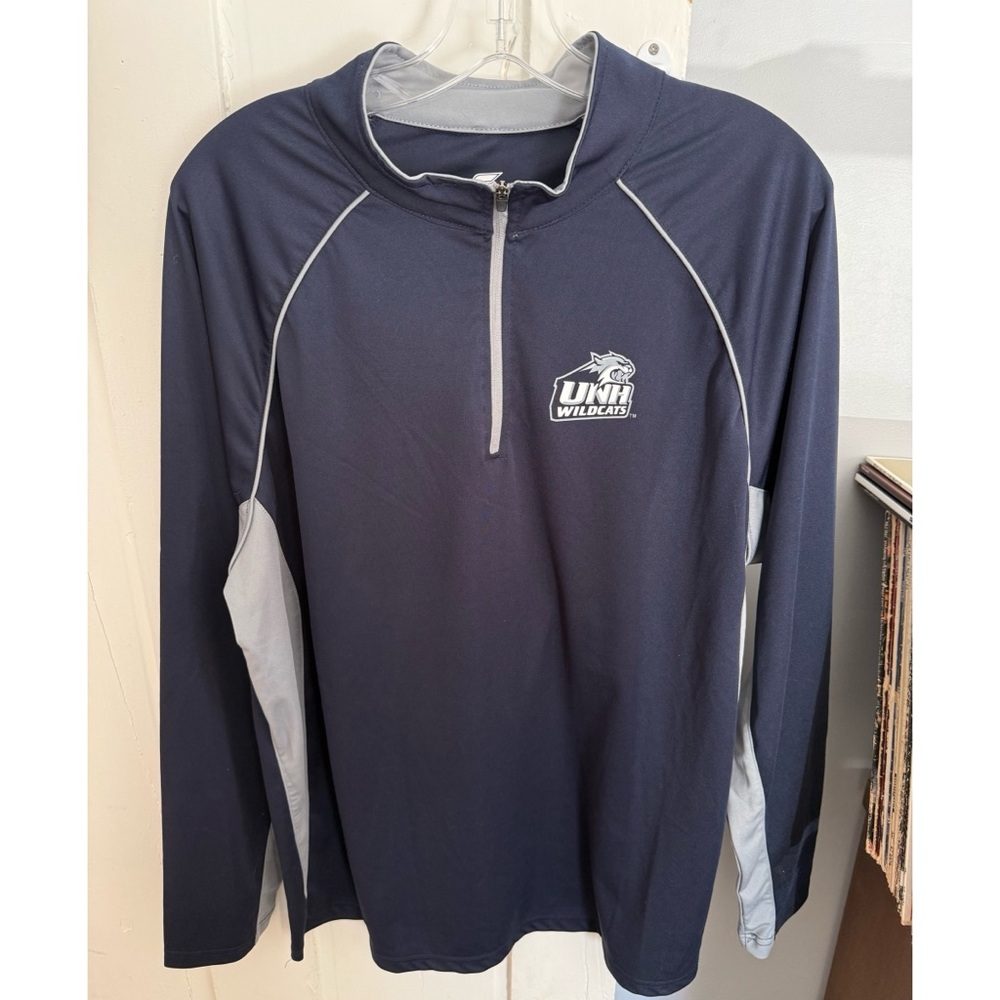 Men’s UNH Wildcats Quarter Zip Long-Sleeve Athletic Pullover